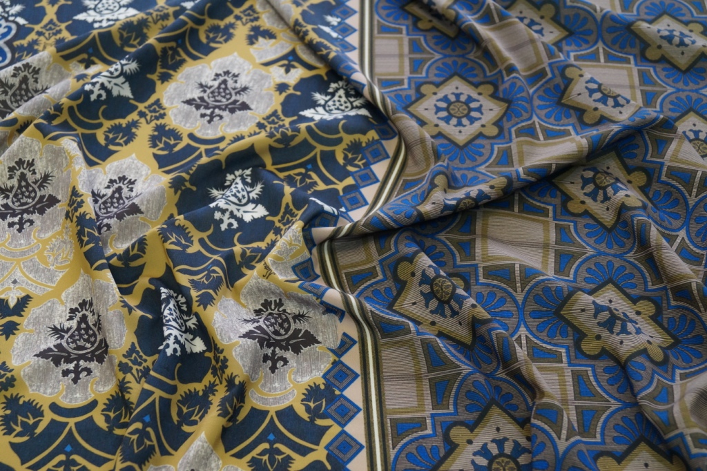 Шелк искусственный ткань Nara Camicie